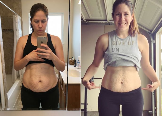 Mira L., before / after 12 weeks